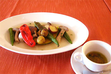 瑞穂産京野菜の蒸し煮 バーニャカウダソース