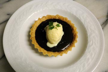 温かいタルトショコラ