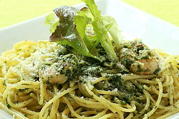 パスタ屋 景虎のジェノベーゼ～エビと共に～