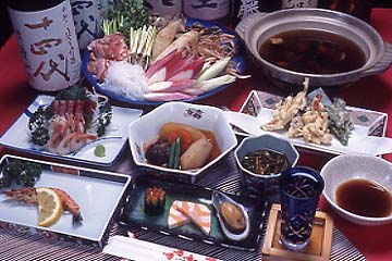 みちのく紀行 あ喜多の3000円宴会料理例