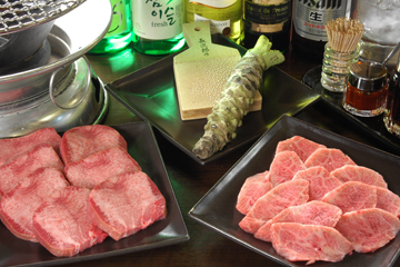 炭火焼肉 貴仙のメニュー例