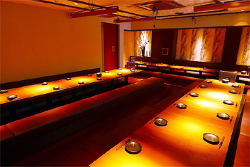 個室和食 ほたる 北新地店の宴会にぴったりの掘りごたつ席