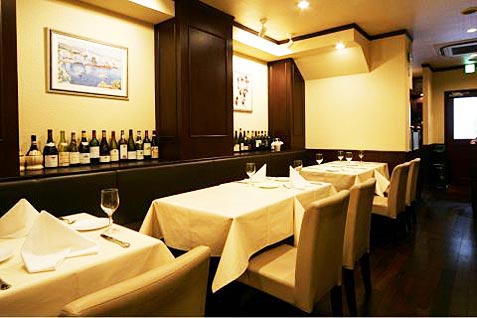 『トラットリア カンディート』の店内