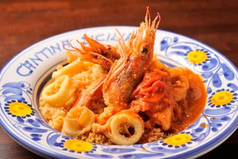 「Cantina Siciliana TUTTO IL MARE」の「魚介のクスクス」