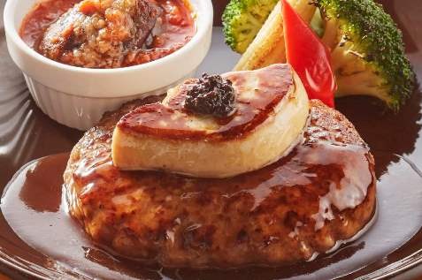 「フォアグラ＆ハンバーグ トリュフソース