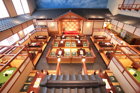 『かに道楽 横浜店』の店内