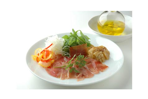 『酒菜食房 いち』の「生ハムと京野菜盛り」
