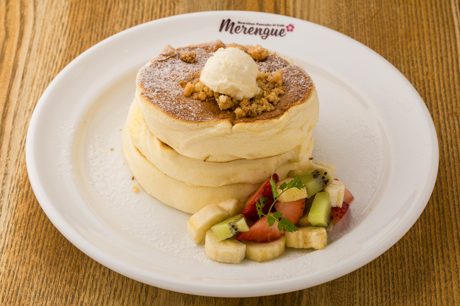 「Merengueたまプラーザ店」の「モーニングフルーツパンケーキ」
