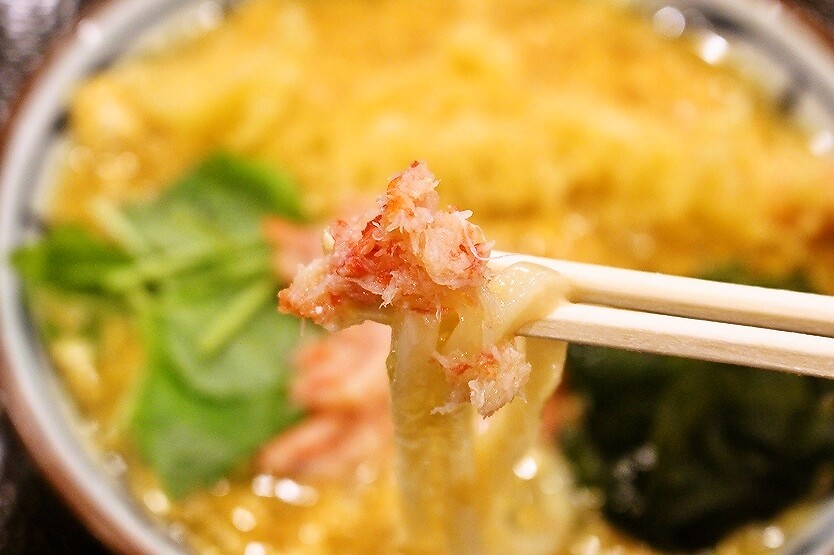 「特大海老天玉子あんかけうどん」3