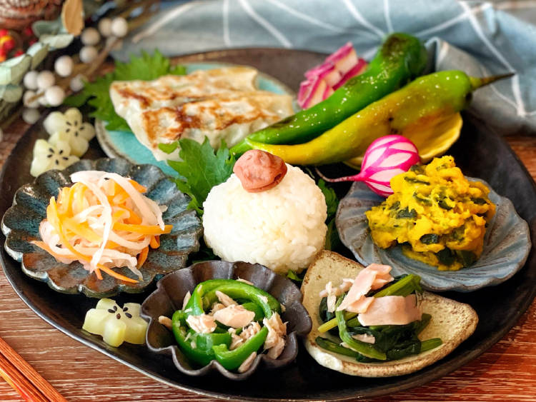 包まない棒餃子のワンプレート手作りランチ