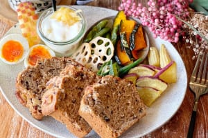 「小豆とクルミのパウンドケーキ」のレシピ