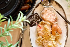 「アメリカンポーク」の豚肩ロース肉で、豪華見えする簡単レシピ「シュークルート」