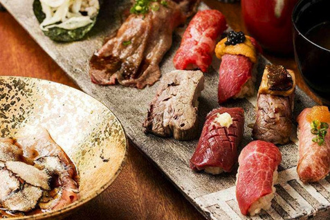 「牛肉寿司 きんたん」の「牛肉寿司プレミアム御膳」