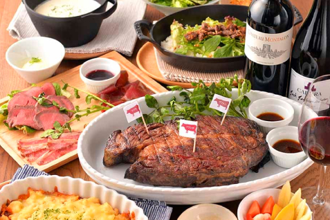 「グリルド エイジング・ビーフ 横浜店」の肉料理例