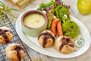 「全粒粉と豆乳のチョコパン」のレシピ