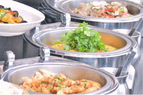 「SINGAPORE SEAFOOD REPUBLIC 銀座」のビュッフェ例