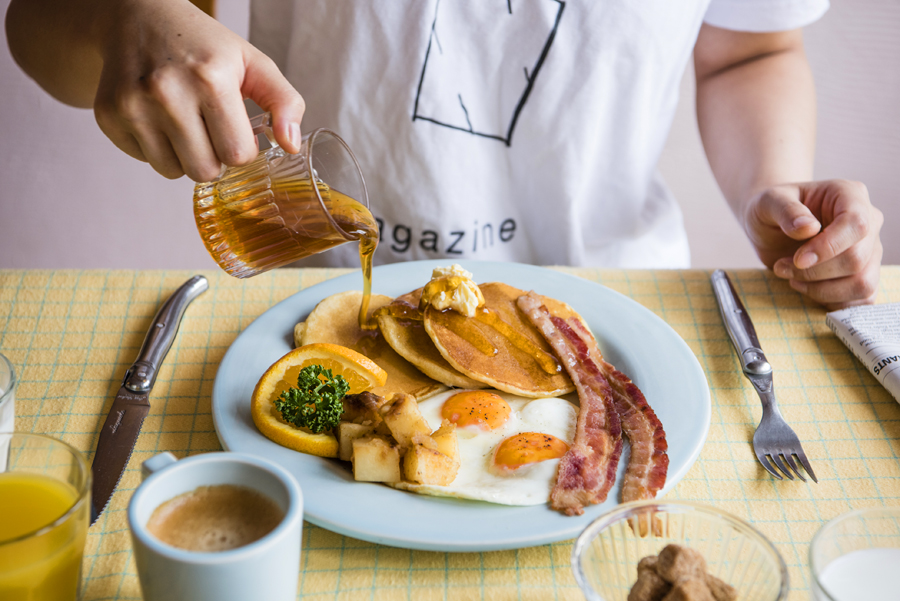 「WORLD BREAKFAST ALLDAY 銀座店」の「アメリカの朝食」