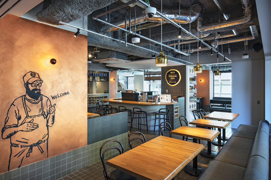 『GOOD CHEESE GOOD PIZZA SHIBUYA』の店内