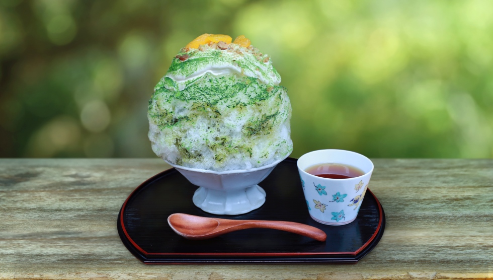 「抹茶とみそのかき氷」